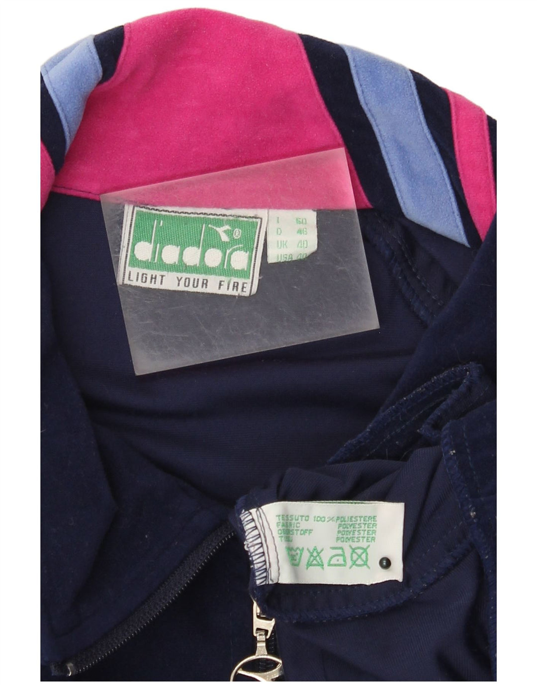 DIADORA Herren-Trainingsanzugoberteil mit Grafik, Größe UK 40, mittelmarineblau