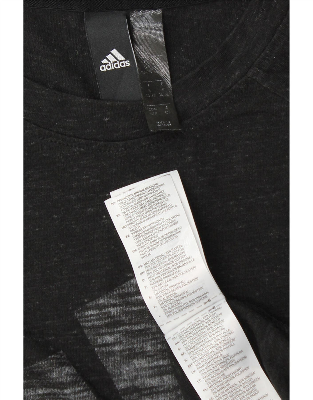Adidas Herren Graphic Vest Top Small Schwarz gefleckter Rayon