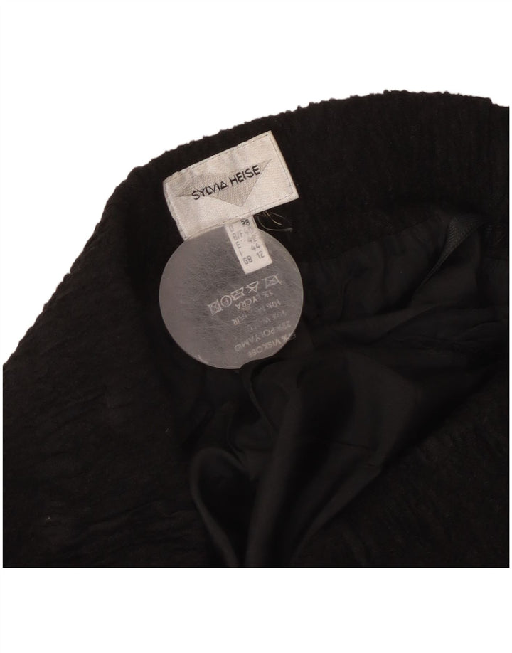 Sylvia Heise Damen Maxirock UK 12 Medium W28 Schwarze Viskose