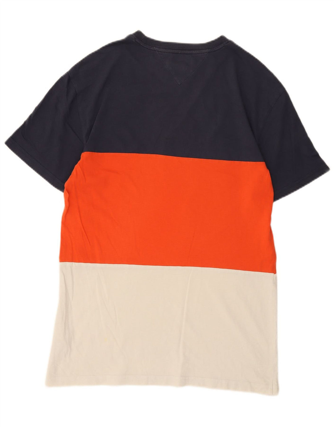 Tommy Hilfiger Herren-T-Shirt-Oberteil, groß, mehrfarbig, Colourblock-Baumwolle