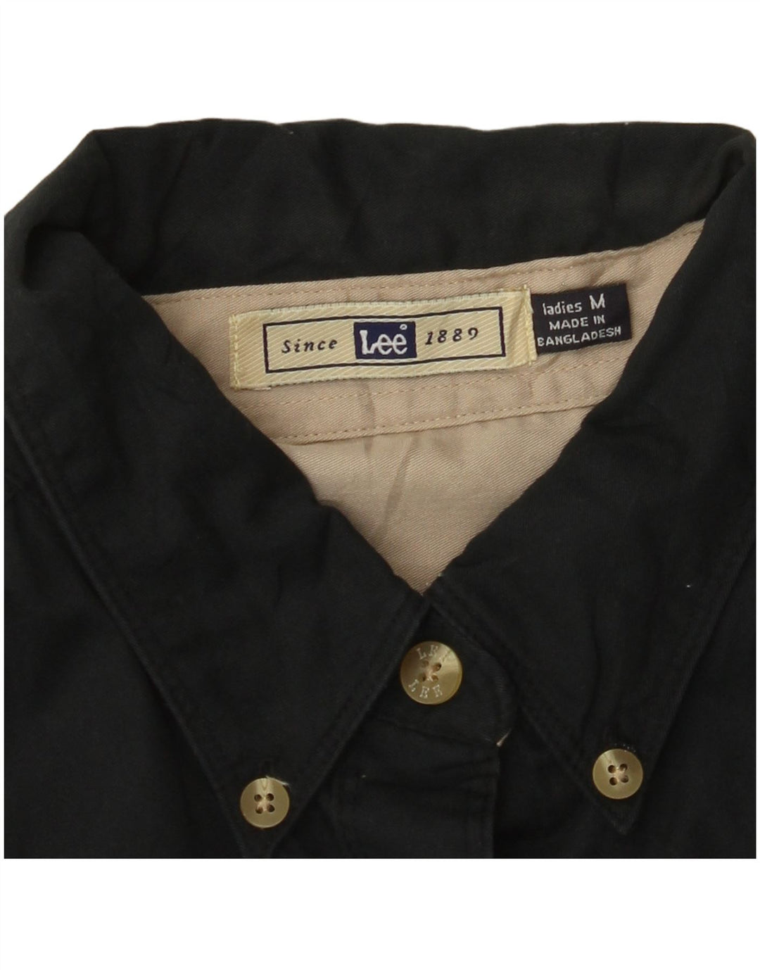 LEE Damen-Oversize-Hemd, UK 14, mittelschwarz, Baumwolle