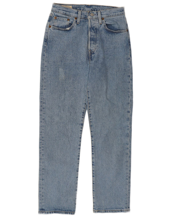 Levi's Damen 501 Straight Jeans W25 L26 Blaue Baumwolle