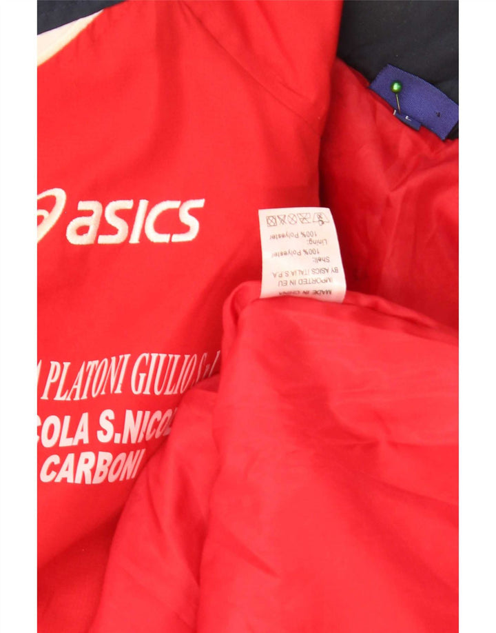 Asics Herren Graphic Windjacke UK 40 Large Rot Colourblock Polyester