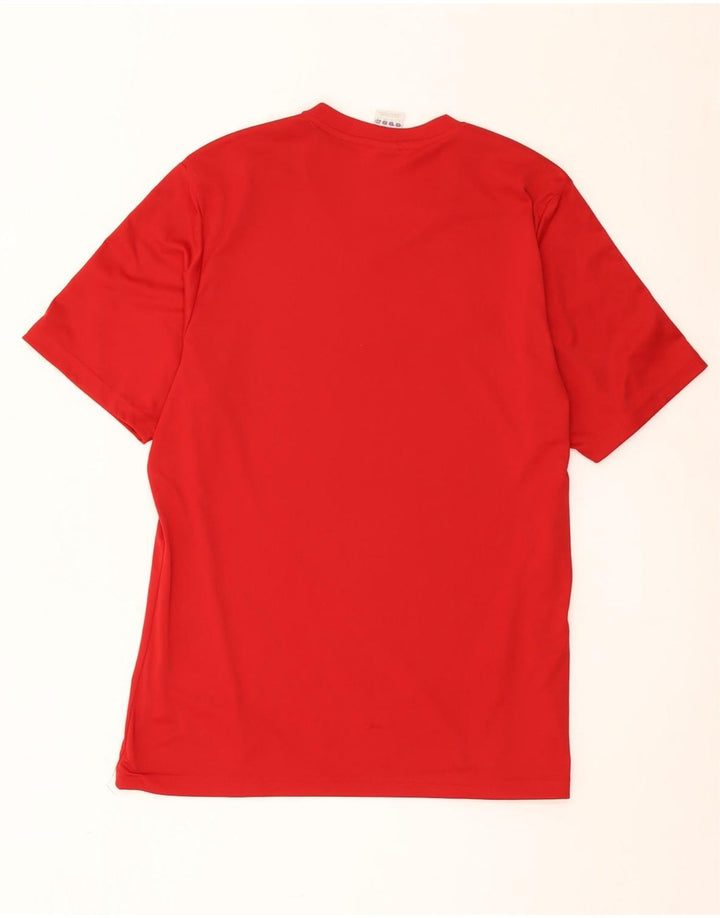 Adidas Herren Climalite T-Shirt Top Large Rot Polyester