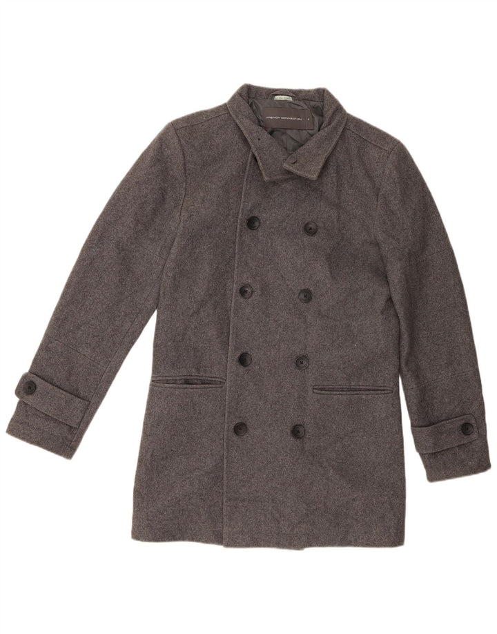 French Connection Herren Pea Coat UK 36 Small Graue Wolle