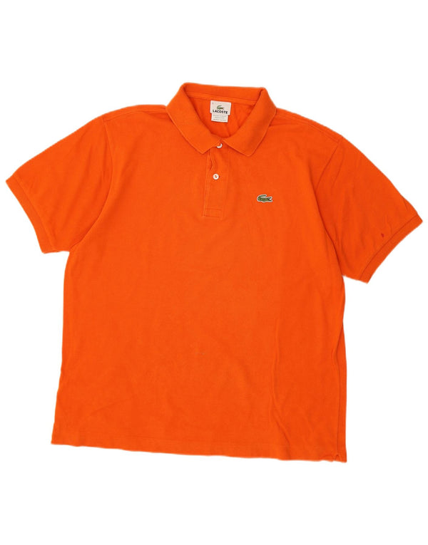 Lacoste Herren Poloshirt Größe 6 XL Orange Baumwolle