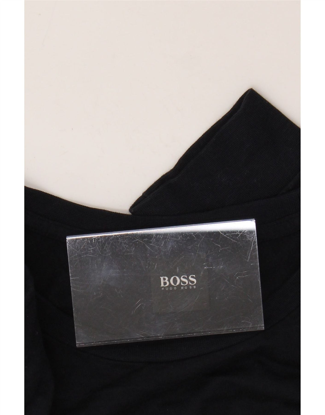 HUGO BOSS Herren-Oberteil aus Baumwolle mit langen Ärmeln, mittelmarineblau, gestreift