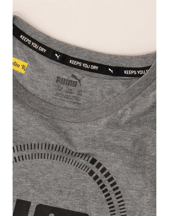 Puma Jungen Graphic T-Shirt Top 13-14 Jahre Grau