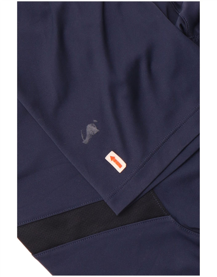 Nike Herren Dri Fit T-Shirt Top Large Marineblau Polyester