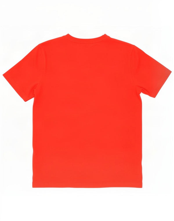 Puma Herren Grafik-T-Shirt-Oberteil aus mittelroter Baumwolle