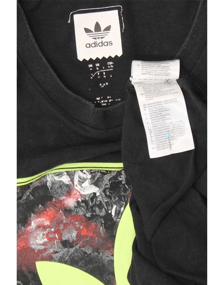 Adidas Herren Grafik T-Shirt Top Medium Schwarz Baumwolle