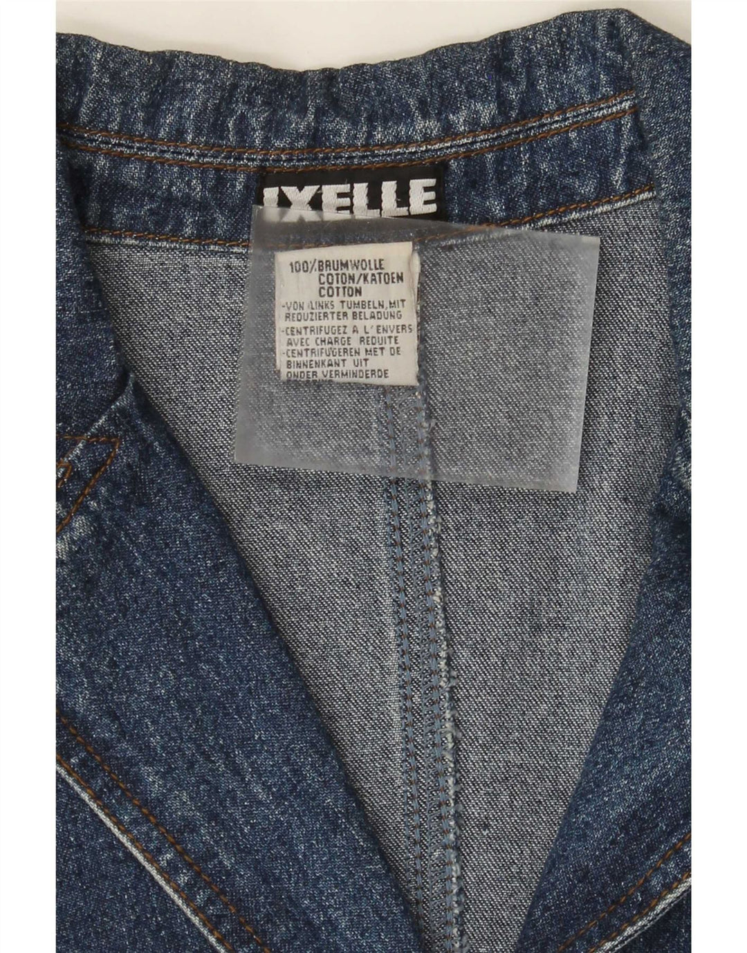 Vintage Damen Jeansmantel UK 18 XL Blaue Baumwolle