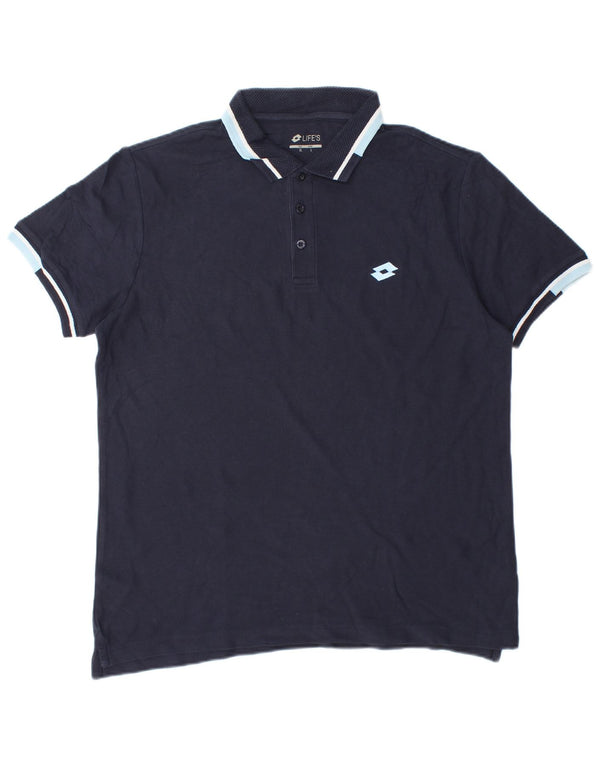 LOTTO Herren Life's Poloshirt, groß, marineblau, Baumwolle