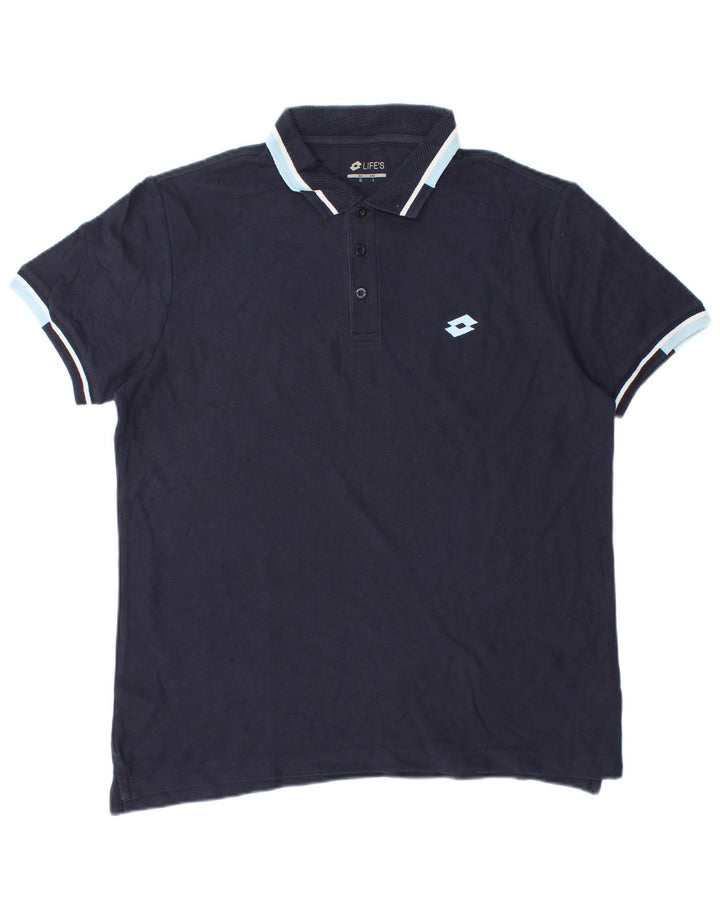 LOTTO Herren Life's Poloshirt, groß, marineblau, Baumwolle