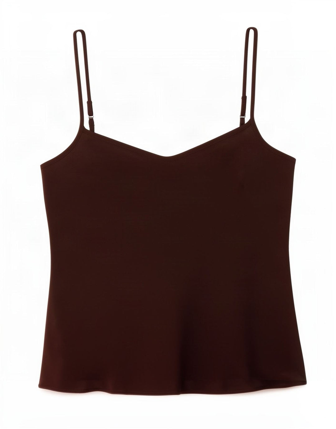 Monsoon Damen Durchsichtiges Crop Cami Top UK 12 Mittelbraune Seide