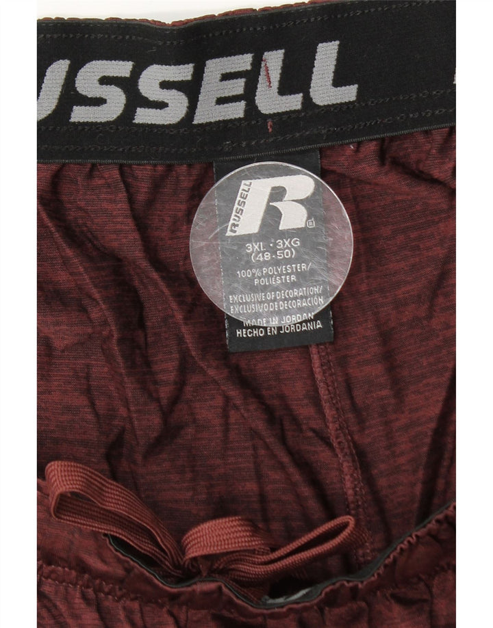 RUSSELL ATHLETIC Herren Dri-Power Sport Shorts 3XL Maroon Colourblock