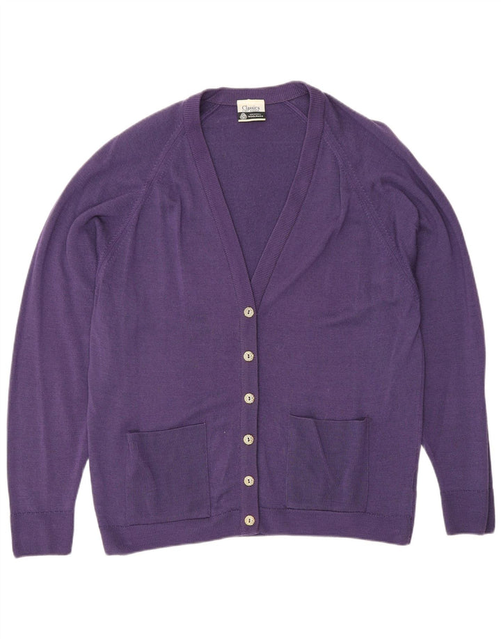 Classics Damen-Cardigan-Pullover UK 16 Large Lila Wolle