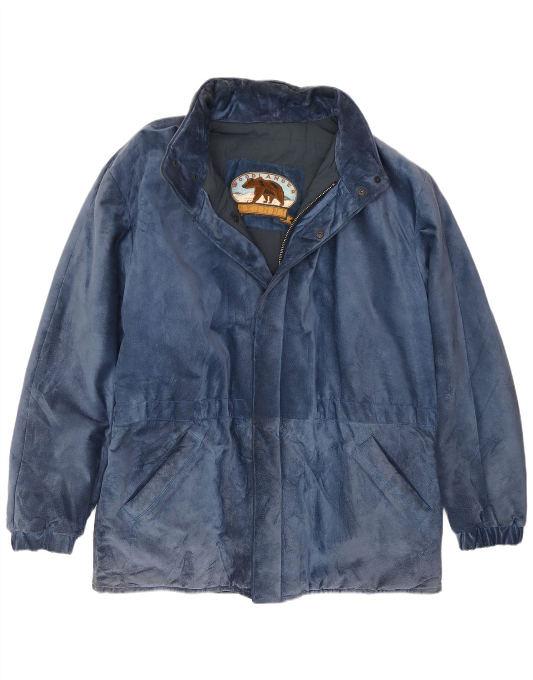 Vintage Herren Wildlederjacke IT 50 Large Blue Modal
