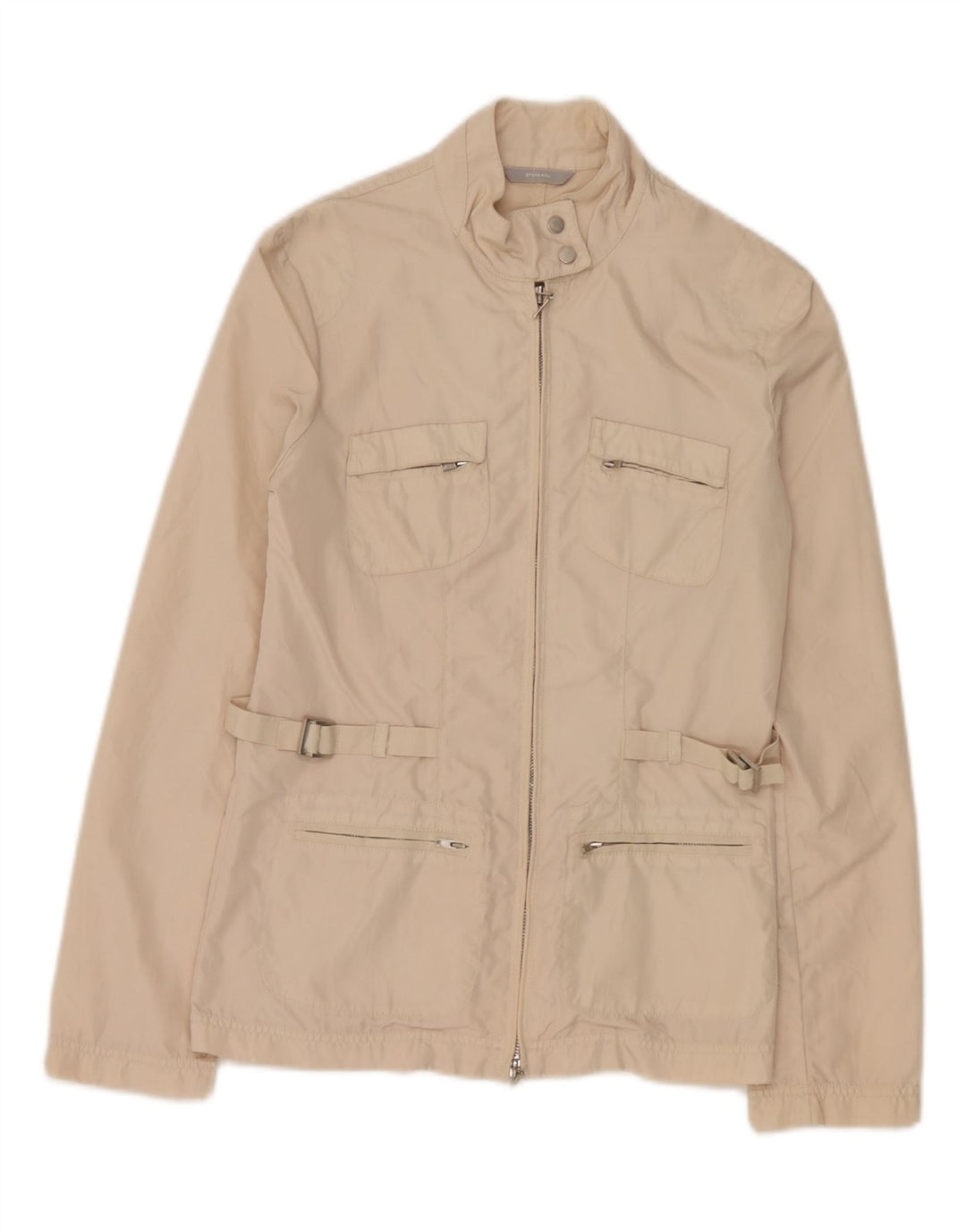 Stefanel Damen Utility-Jacke IT 38 XS Beige Polyamid