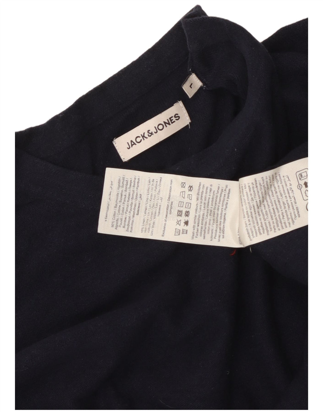 Jack & Jones Herren-Oberteil, langärmelig, groß, marineblau, Baumwolle