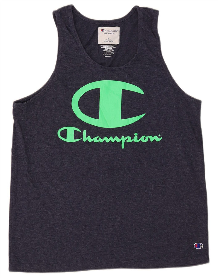 Champion Herren-Weste mit Grafik, mittelgroß, marineblau, Baumwolle
