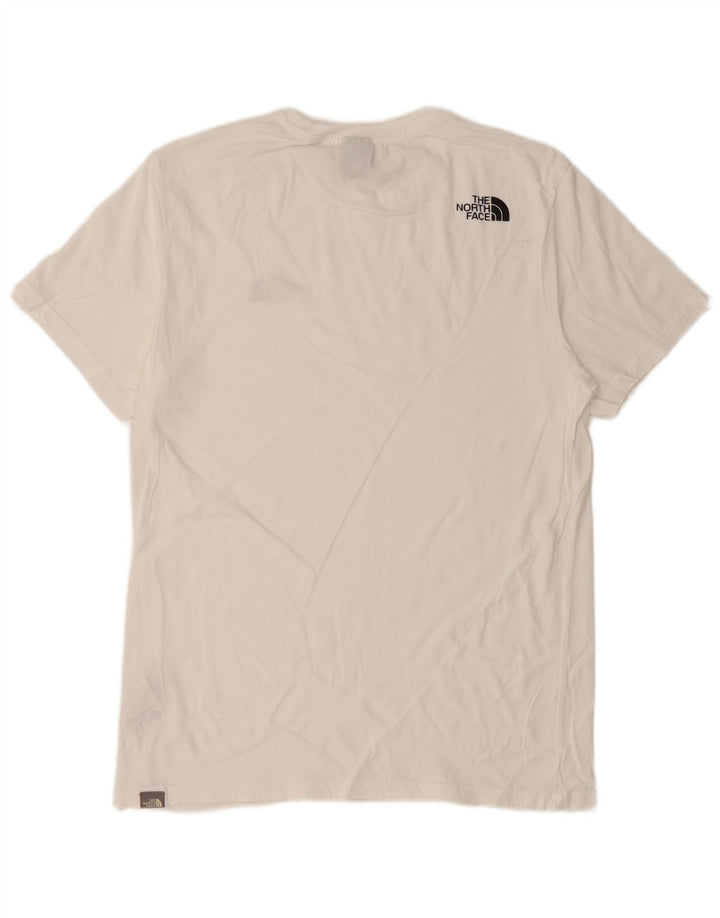 THE NORTH FACE Mens Graphic T-Shirt Top Medium White Cotton