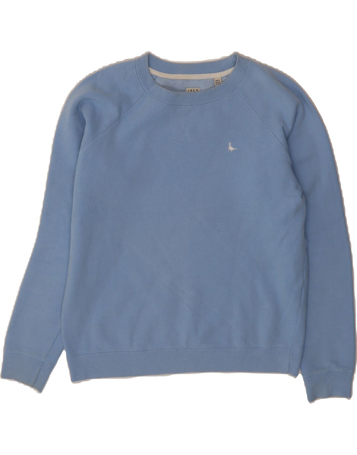 JACK WILLS Womens Oversized Sweatshirt Jumper UK 10 Small Blue Cotton Vintage Jack Wills and Second-Hand Jack Wills from Messina Hembry 