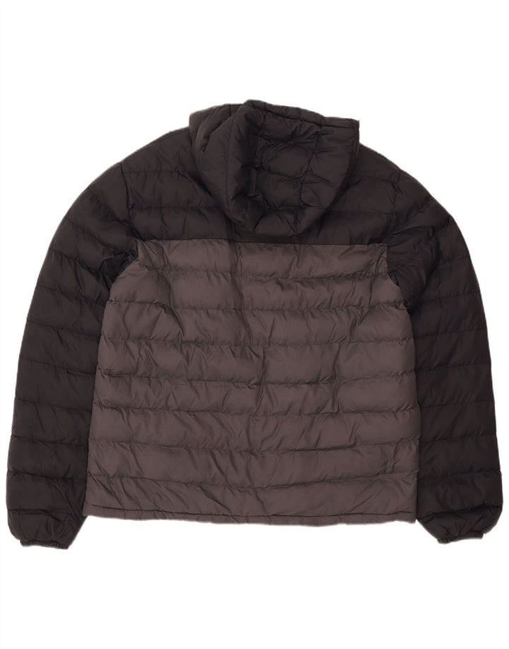 MOUNTAIN WAREHOUSE Wattierte Herrenjacke mit Kapuze, UK 40, Größe L, Schwarz, Farbblock