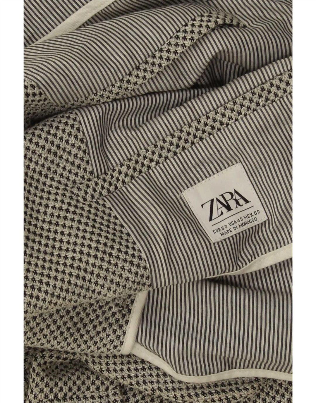 Zara Herren-Blazer mit 2 Knöpfen, EU 50, mittelgraues Polyester