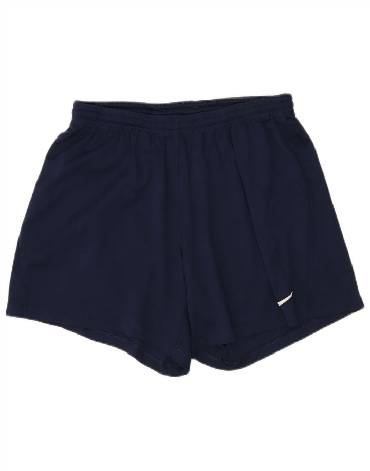 Nike Damen Dri Fit Sport Shorts UK 12 Medium Marineblau Polyester