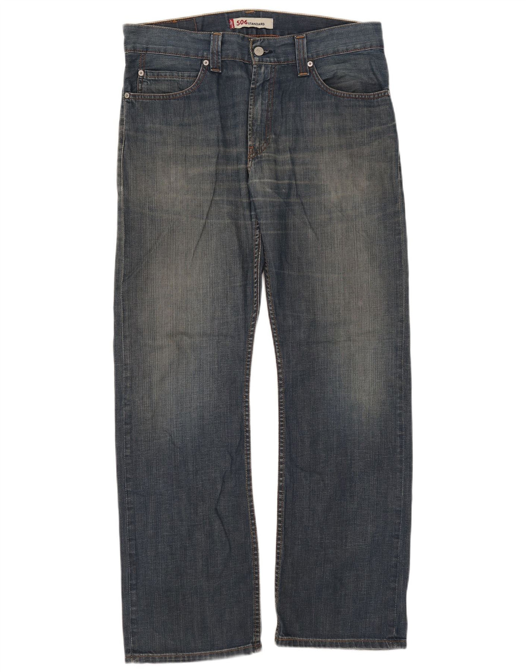 Levi's Herren 506 Straight Jeans W34 L32 Blaue Baumwolle