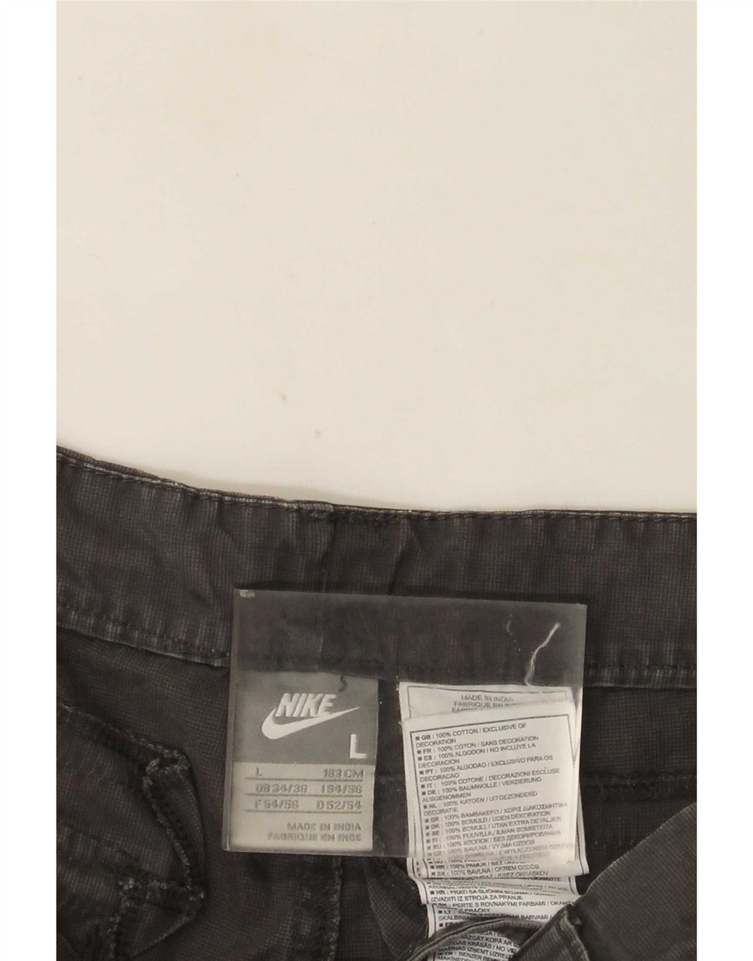 Nike Herren-Cargoshorts, groß, W36, graue Baumwolle