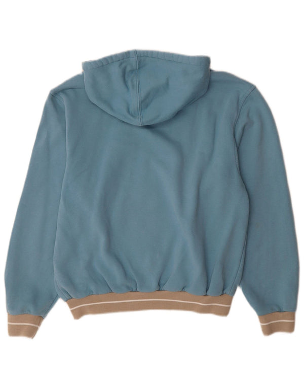 Nike Damen Zip Hoodie Pullover UK 8/10 Small Blue Cotton Sports