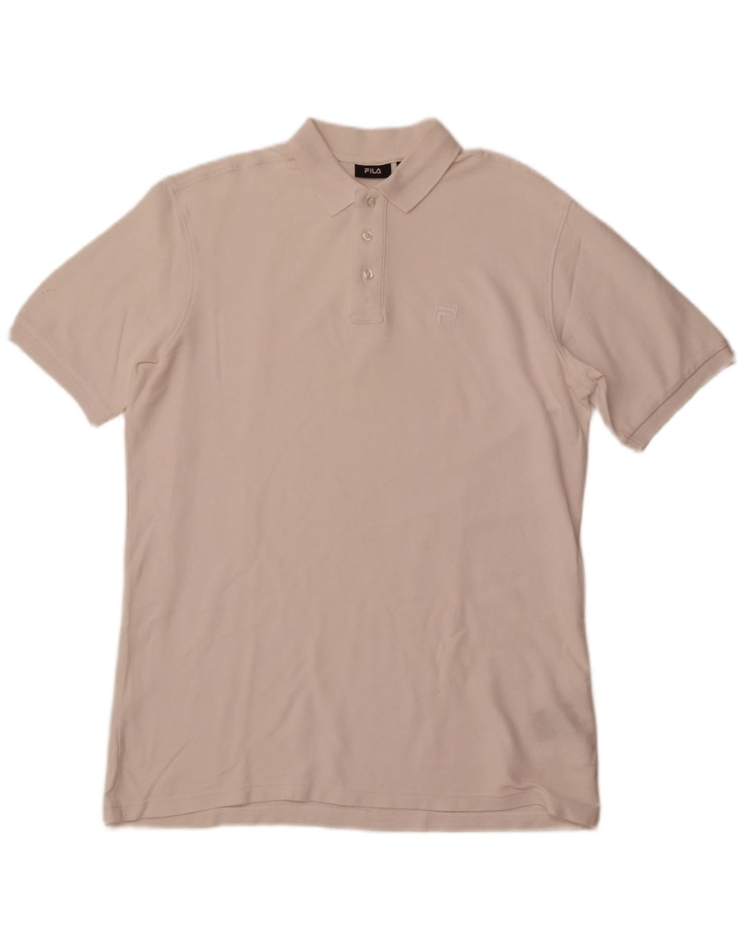 FILA Herren Poloshirt XL aus weißer Baumwolle