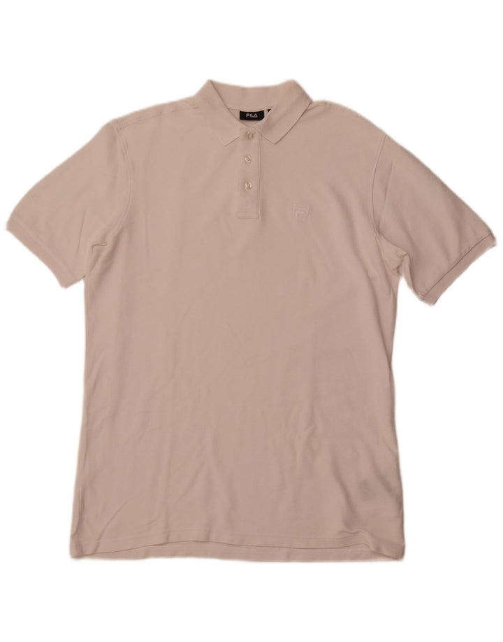 FILA Herren Poloshirt XL aus weißer Baumwolle
