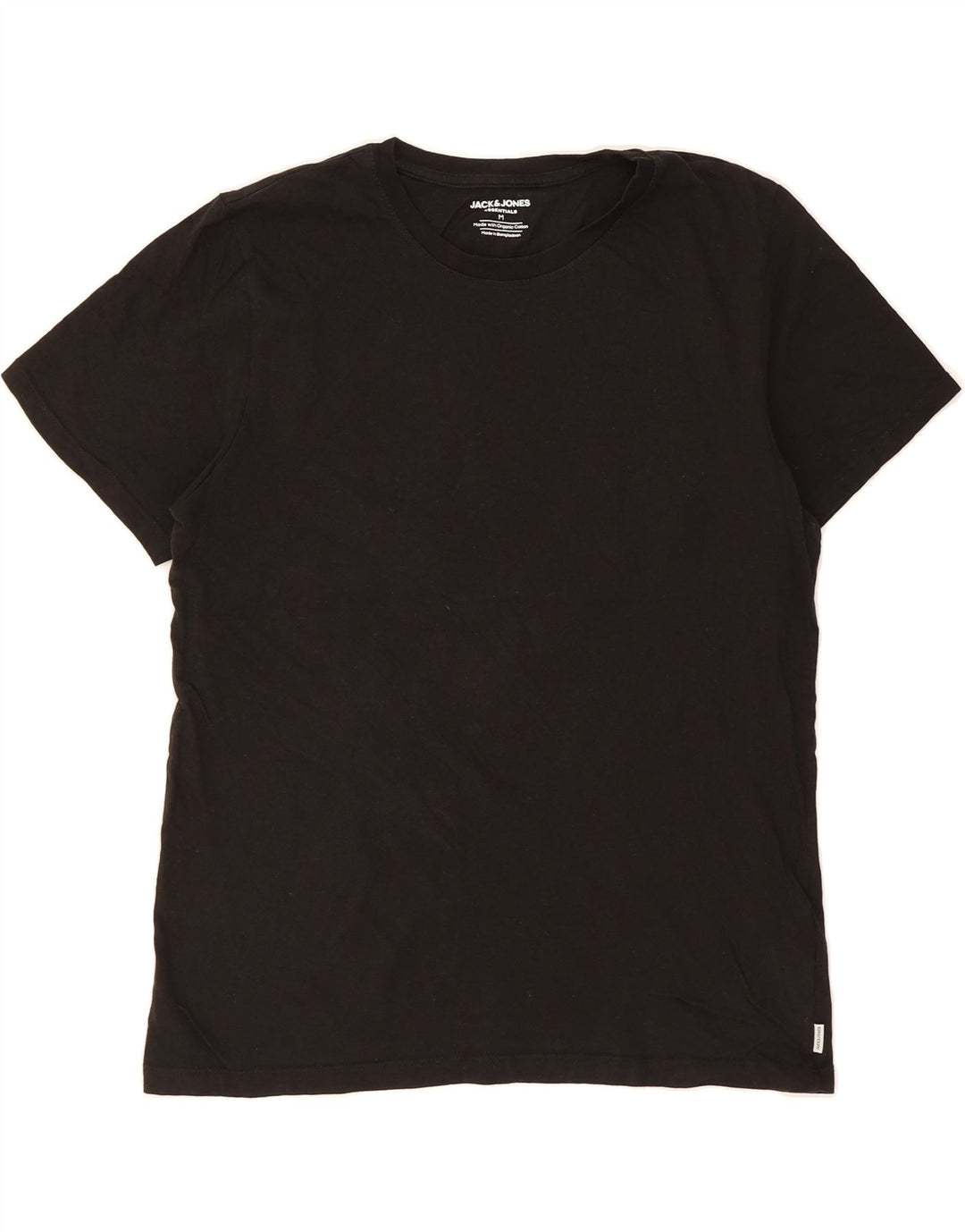 JACK & JONES Mens T-Shirt Top Medium Black Cotton Vintage Jack & Jones and Second-Hand Jack & Jones from Messina Hembry 