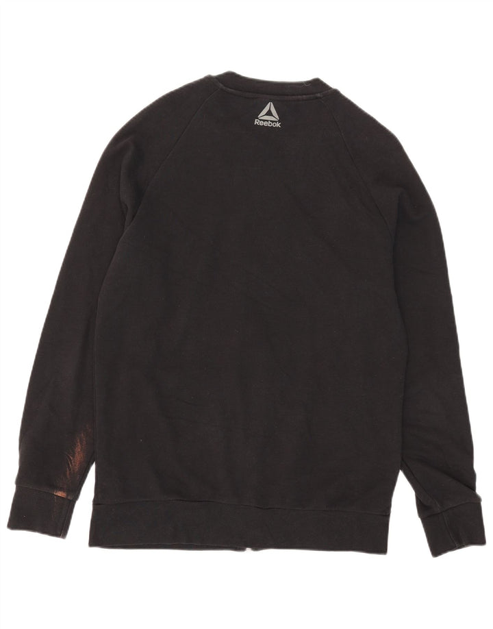 Reebok Damen-Trainingsanzugoberteil, UK-Größe 14, mittelschwarz, Baumwolle