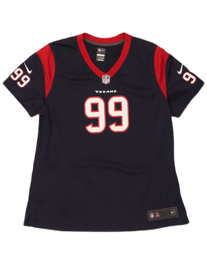 Nike Herren Houston Texans Grafik-T-Shirt-Oberteil XL Marineblaues Polyester