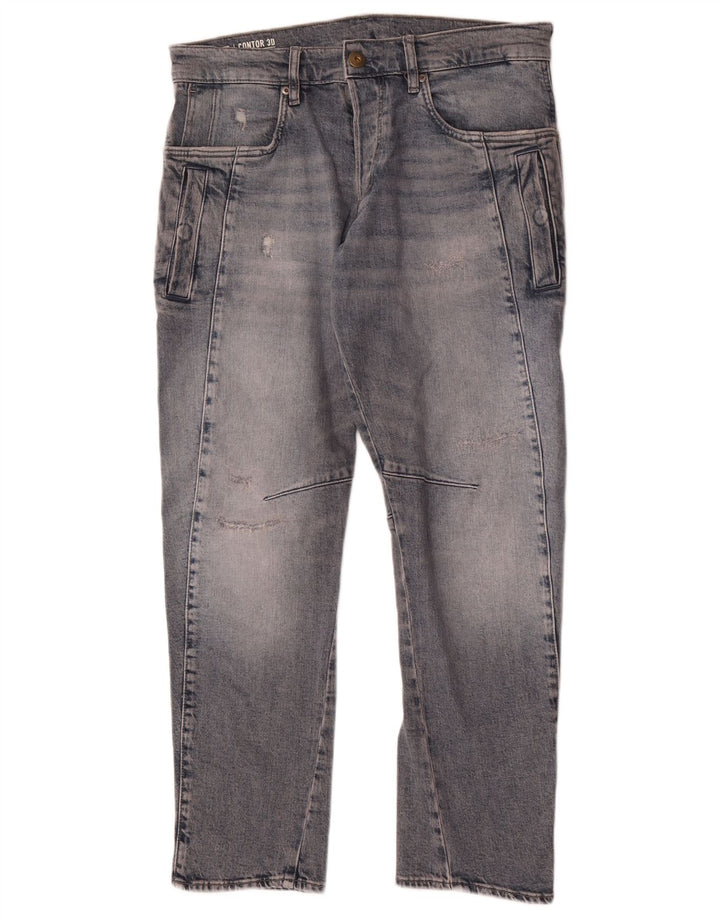 G-Star Herren Straight Jeans W31 L30 Blaue Baumwolle