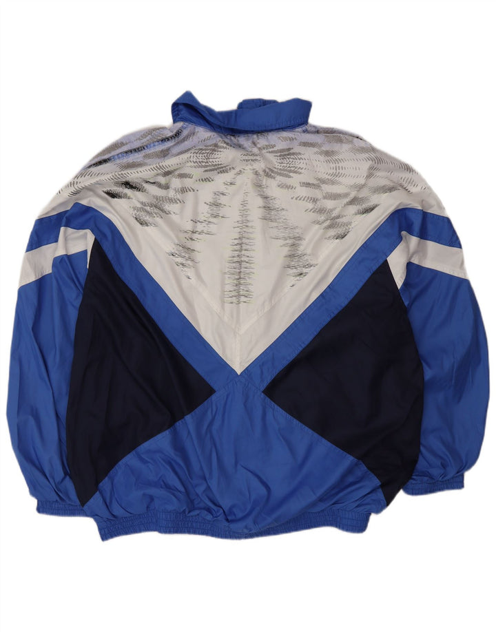 Ellesse Herren-Trainingsanzug, IT 50, groß, blaues Farbblock-Polyester
