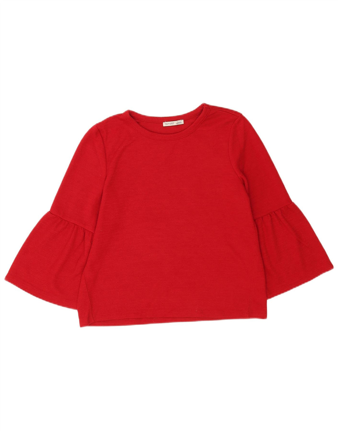 Zara Damen Top 3/4 Ärmel UK 12 Mittelrot