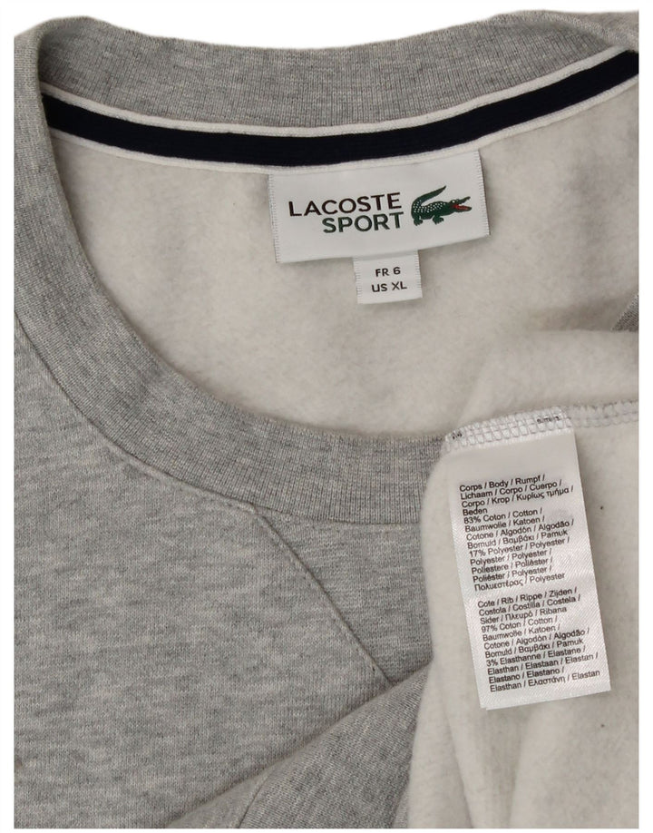 Lacoste Herren Sweatshirt Pullover Größe 6 XL Graue Baumwolle