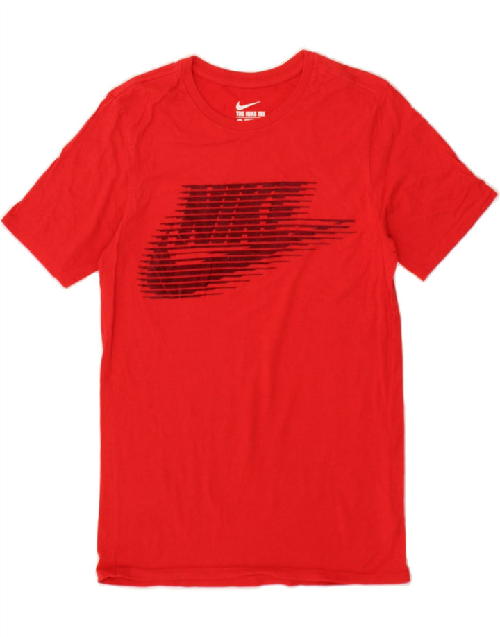 NIKE Mens Athletic Cut Graphic T-Shirt Top Small Red Cotton Vintage Nike and Second-Hand Nike from Messina Hembry 