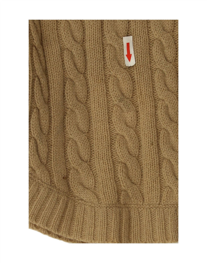 Blarney Damen Poncho-Pullover UK 14 Mittelbeige Lammwolle