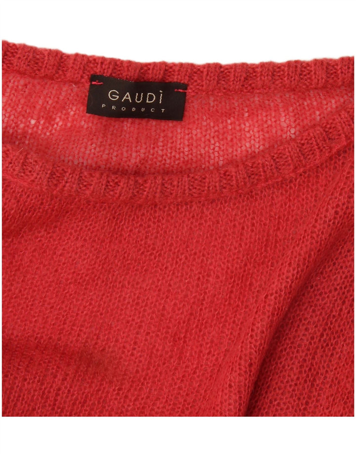 Gaudi Damen Pullover mit U-Boot-Ausschnitt, UK 14, Mittelrot