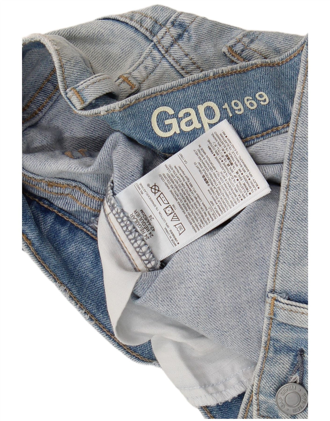 Gap Damen Slim Jeans W24 L30 Blaue Baumwolle