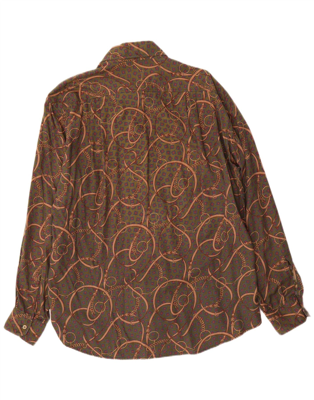 Pizzarotti Herren-Hemd mit abstraktem Muster, XL, Grün