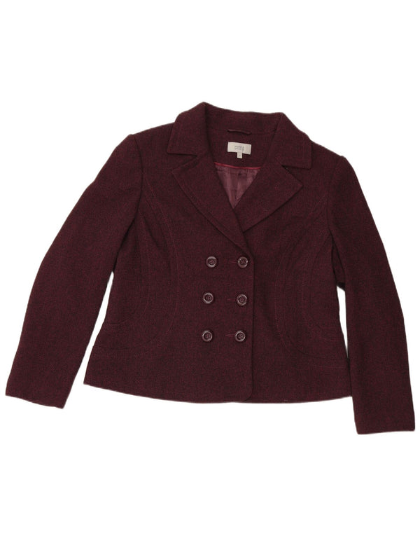 Marks & Spencer Damen Zweireihige Blazerjacke UK 18 XL Burgunderrot