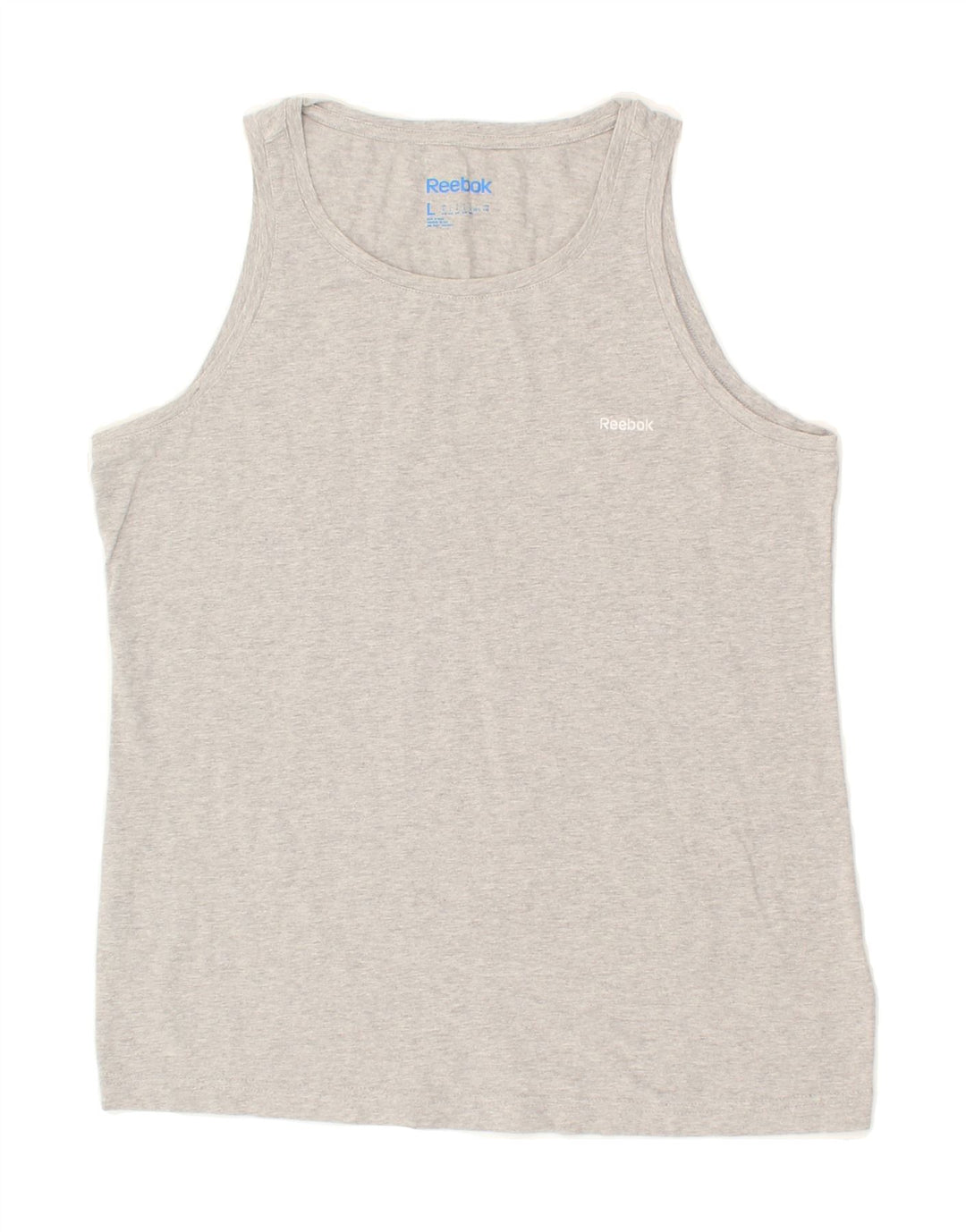 REEBOK Womens Vest Top UK 16/18 Large Grey Cotton Vintage Reebok and Second-Hand Reebok from Messina Hembry 