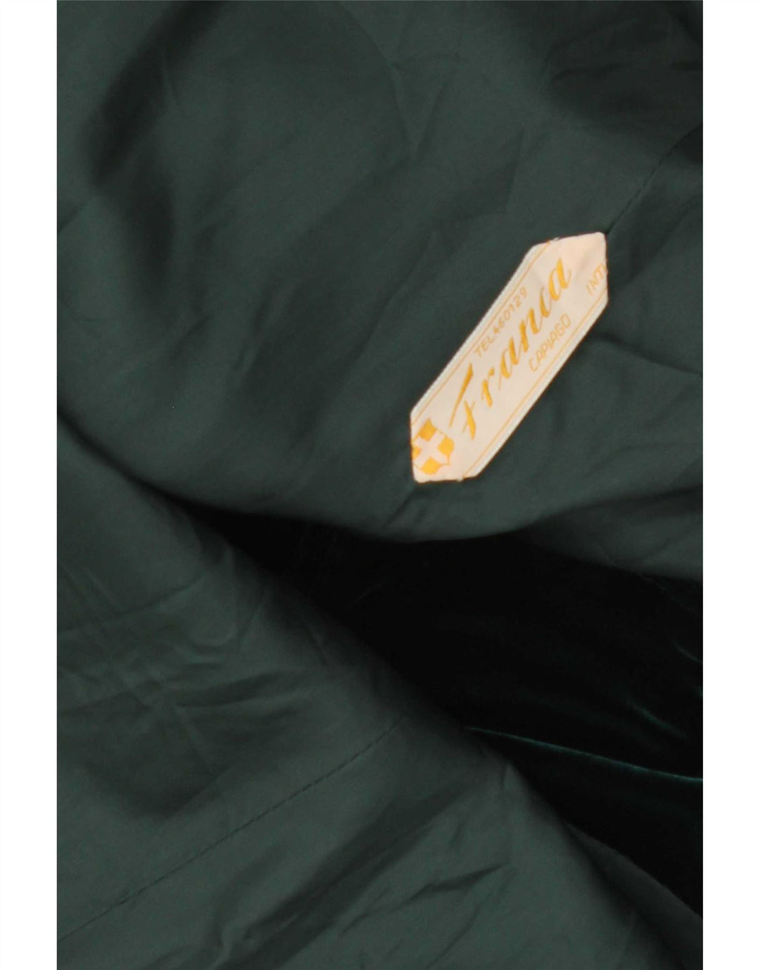 Vintage Damen Samtmantel UK 14 Mittelgrün